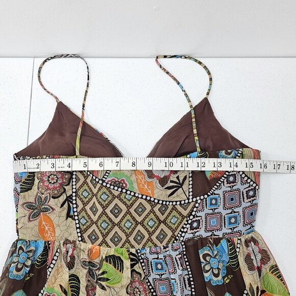 Vintage Y2K Breakin Loose Babydoll Dress Womens 9 10 Flowy Boho Festival Floral - Picture 7 of 14